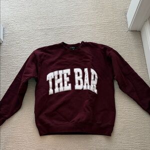 The Bar Burgundy Crewneck Sweater